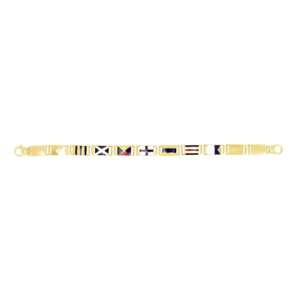 14K Maritime Flag 8.3mm Men's Bracelet Scirto's Jewelry Lockport, NY