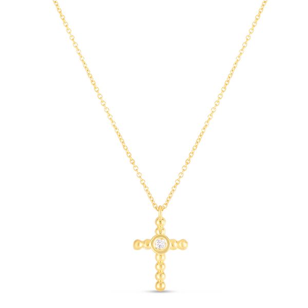 14K Gold Diamond Cross Popcorn Pendant Parris Jewelers Hattiesburg, MS