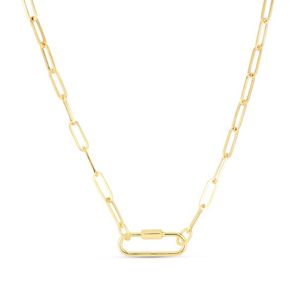 14K Classic Carabiner Paperclip Necklace Scirto's Jewelry Lockport, NY