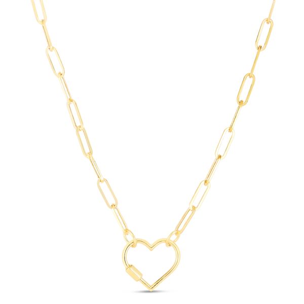 14K Heart Carabiner Paperclip Necklace Parris Jewelers Hattiesburg, MS