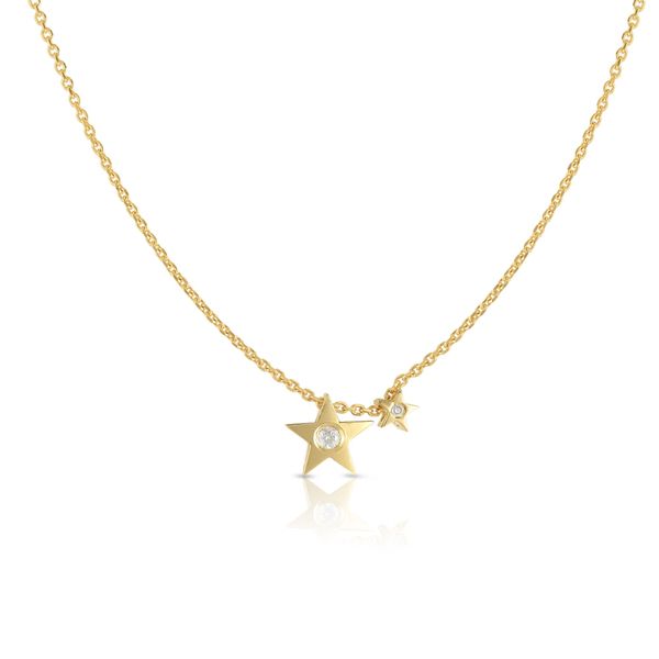 14K Gold .02ct Diamond Stars Necklace Washington Diamond Falls Church, VA