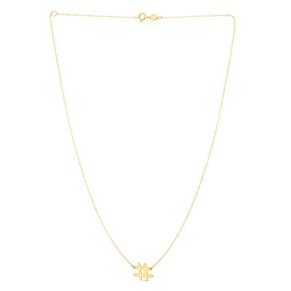 14K Gold Hashtag Necklace Adair Jewelers  Missoula, MT