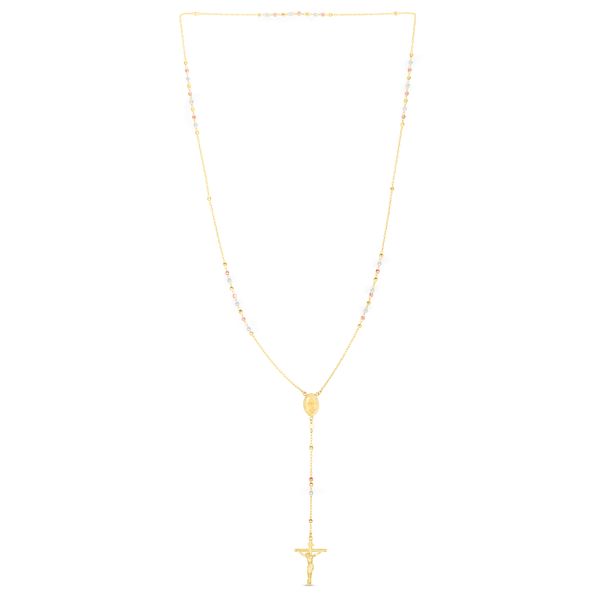 14K Gold Rosary Inspired Necklace Washington Diamond Falls Church, VA