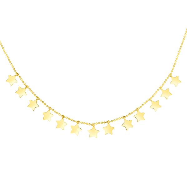 14K Gold Polished Star Dangle Necklace Washington Diamond Falls Church, VA