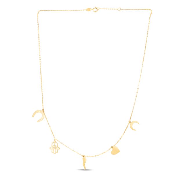 14K Gold Trend Charm Dangle Bracelet Valentine's Fine Jewelry Dallas, PA