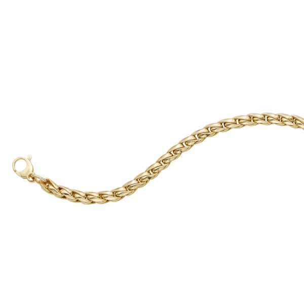 14K Gold Fancy Round Curb Chain Bracelet Washington Diamond Falls Church, VA