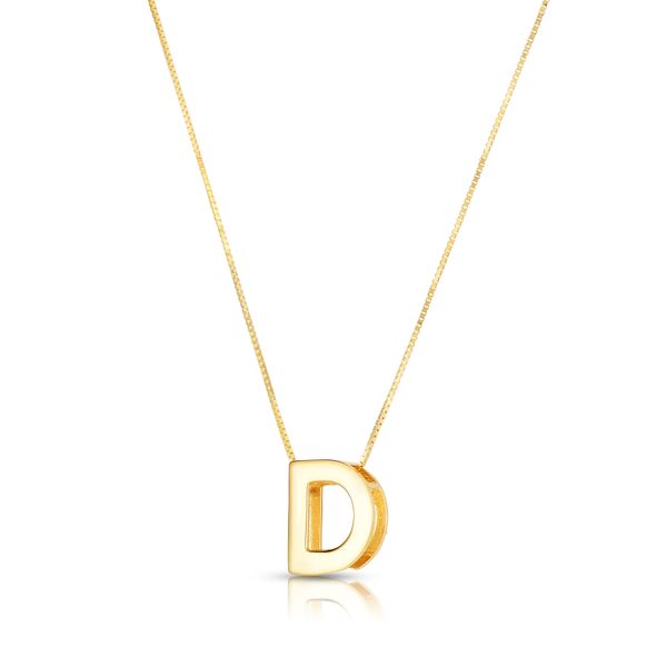 14K Gold Block Letter Initial D Necklace Adair Jewelers  Missoula, MT