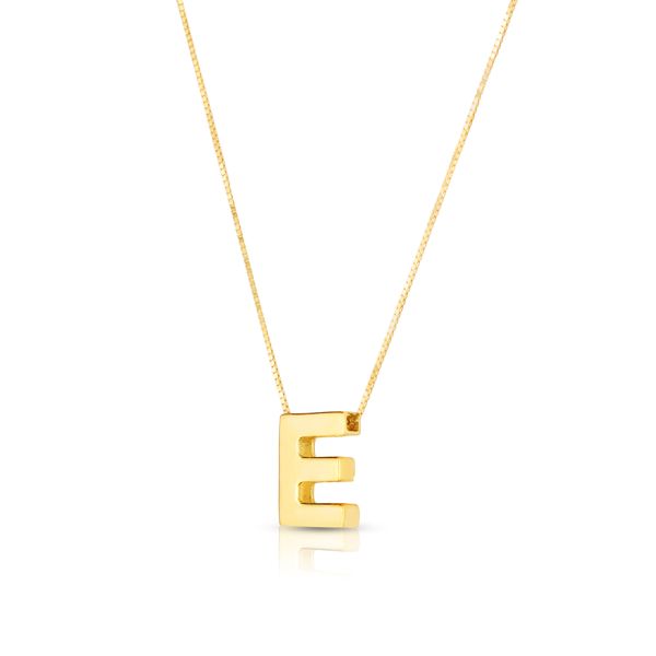 14K Gold Block Letter Initial E Necklace Adair Jewelers  Missoula, MT