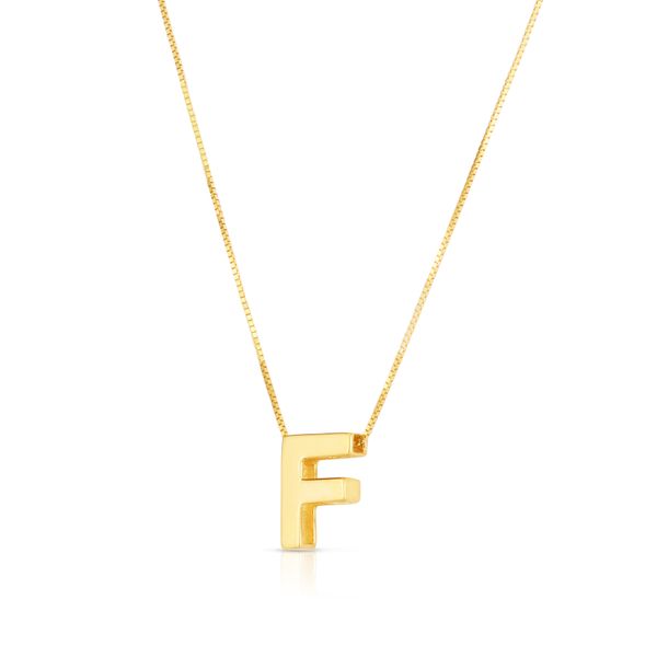 14K Gold Block Letter Initial F Necklace Adair Jewelers  Missoula, MT