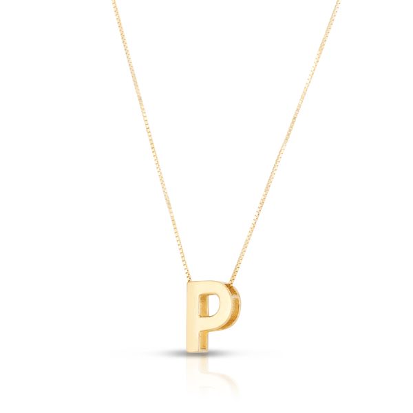 14K Gold Block Letter Initial P Necklace Adair Jewelers  Missoula, MT