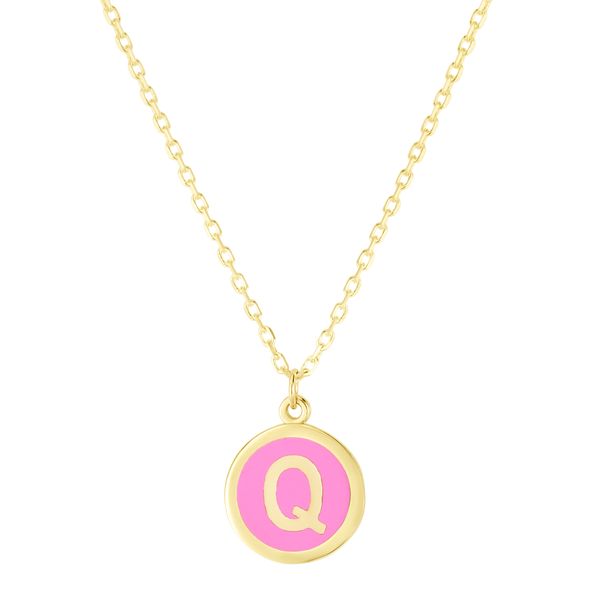 14K Pink Enamel Q Initial Bracelet Parris Jewelers Hattiesburg, MS