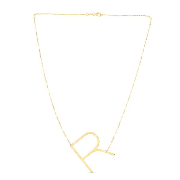 14K Gold Large Initial R Necklace Adair Jewelers  Missoula, MT