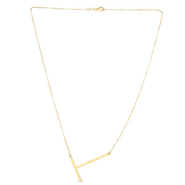 14K Gold Large Initial T Necklace Adair Jewelers  Missoula, MT