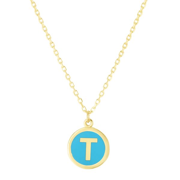 14K Turquoise Enamel T Initial Bracelet Parris Jewelers Hattiesburg, MS
