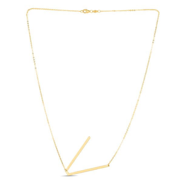 14K Gold Large Initial V Necklace Adair Jewelers  Missoula, MT