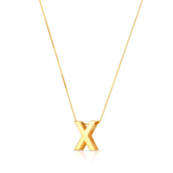 14K Gold Block Letter Initial X Necklace Adair Jewelers  Missoula, MT