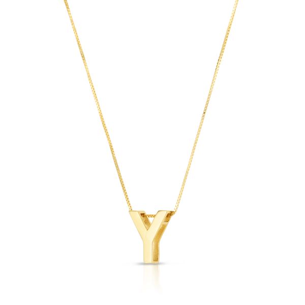 14K Gold Block Letter Initial Y Necklace Adair Jewelers  Missoula, MT