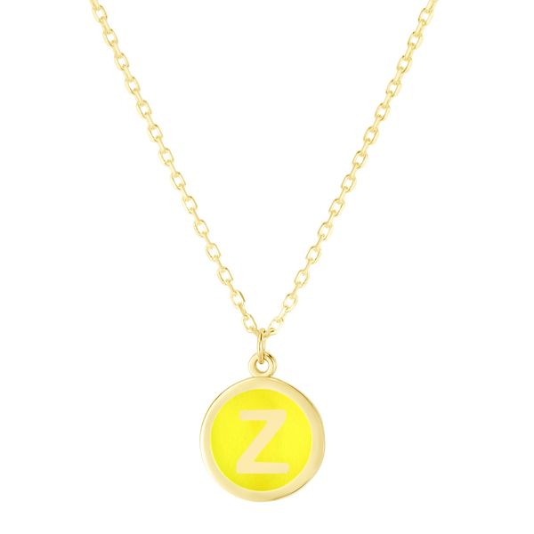 14K Yellow Enamel Z Initial Necklace Patterson's Diamond Center Mankato, MN