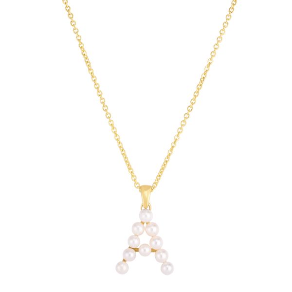 14K Pearl A Initial Necklace Parris Jewelers Hattiesburg, MS