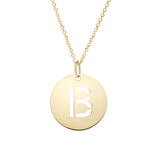14K Gold Disc Initial B Necklace Adair Jewelers  Missoula, MT