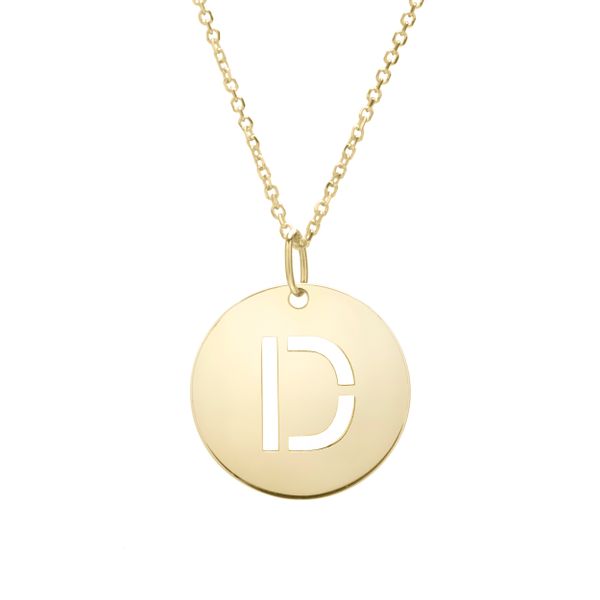 14K Gold Disc Initial D Necklace Adair Jewelers  Missoula, MT