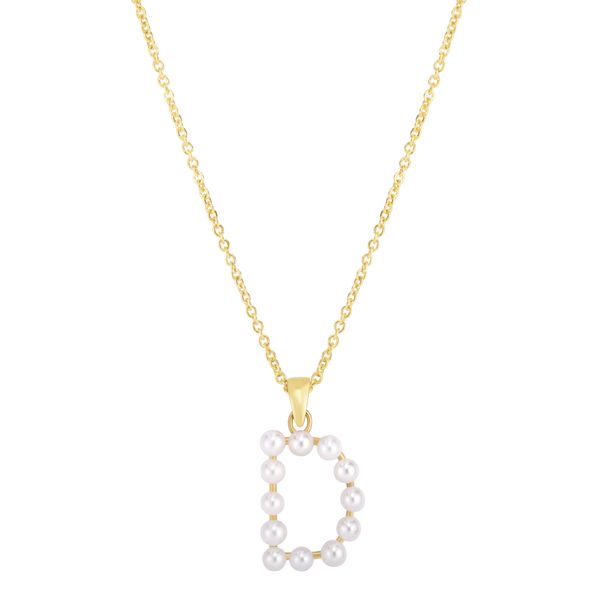 14K Pearl D Initial Necklace Parris Jewelers Hattiesburg, MS