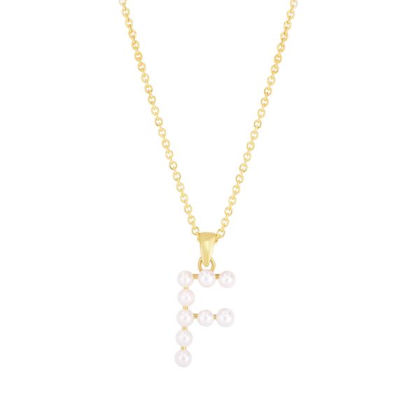 14K Pearl F Initial Necklace Scirto's Jewelry Lockport, NY