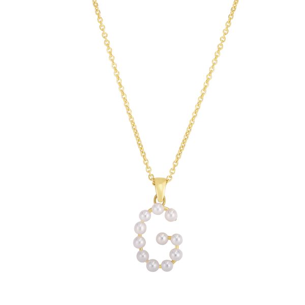 14K Pearl G Initial Necklace Parris Jewelers Hattiesburg, MS