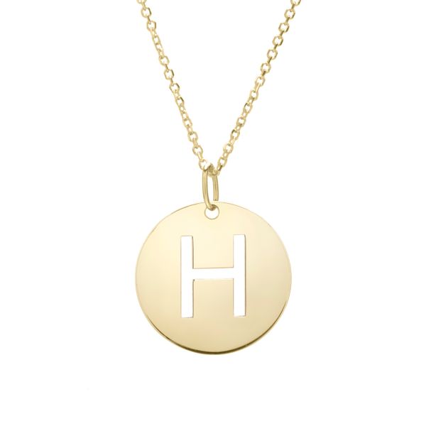 14K Gold Disc Initial H Necklace Adair Jewelers  Missoula, MT