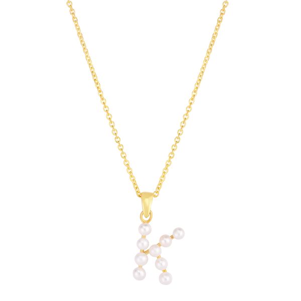 14K Pearl K Initial Necklace Parris Jewelers Hattiesburg, MS