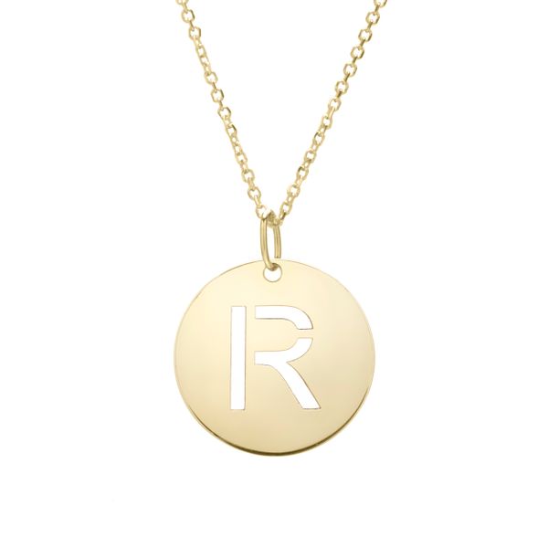 14K Gold Disc Initial R Necklace Adair Jewelers  Missoula, MT