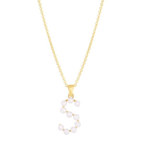 14K Pearl S Initial Necklace Parris Jewelers Hattiesburg, MS