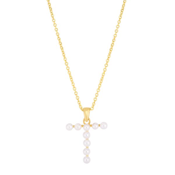 14K Pearl T Initial Necklace Parris Jewelers Hattiesburg, MS