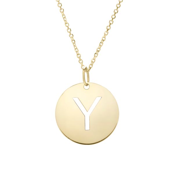 14K Gold Disc Initial Y Necklace Adair Jewelers  Missoula, MT