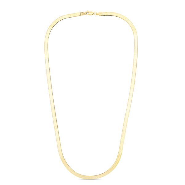 14K Gold 4mm Imperial Herringbone Chain 