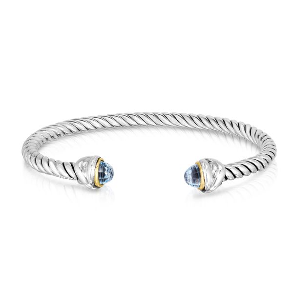 Sterling Silver & White Gold Bangle Bracelet Adair Jewelers  Missoula, MT