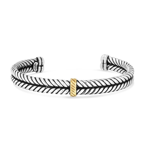 Leonardo Men's Slv & 18K Cuff Bracelet Graham Jewelers Wayzata, MN