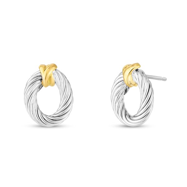 Oval Stud Cable Earrings Mendham Jewelers Mendham, NJ