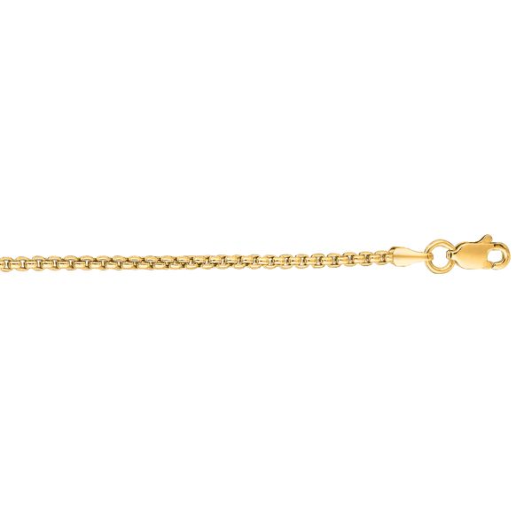14K Gold 1.6mm Solid Round Box Chain  Parris Jewelers Hattiesburg, MS