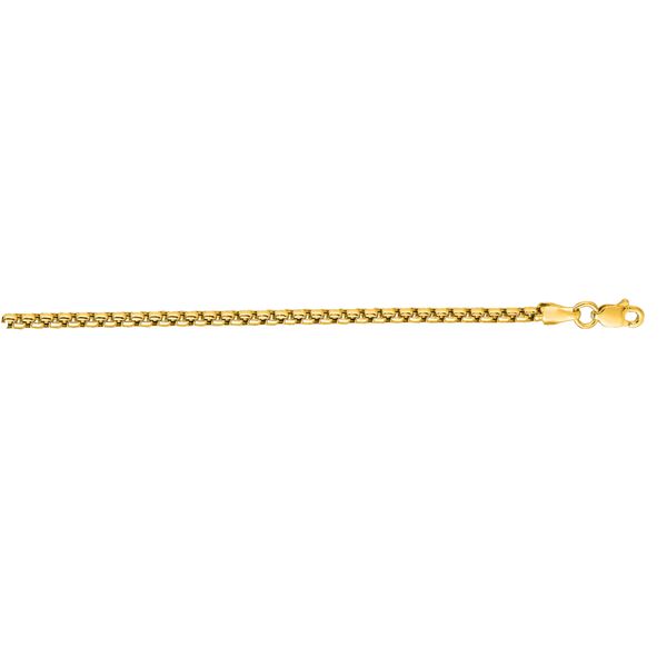 14K Gold 2.5mm Solid Round Box Chain  Scirto's Jewelry Lockport, NY