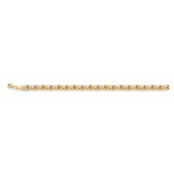 14K Two-tone Gold Satin X Stampato Bracelet Adair Jewelers  Missoula, MT