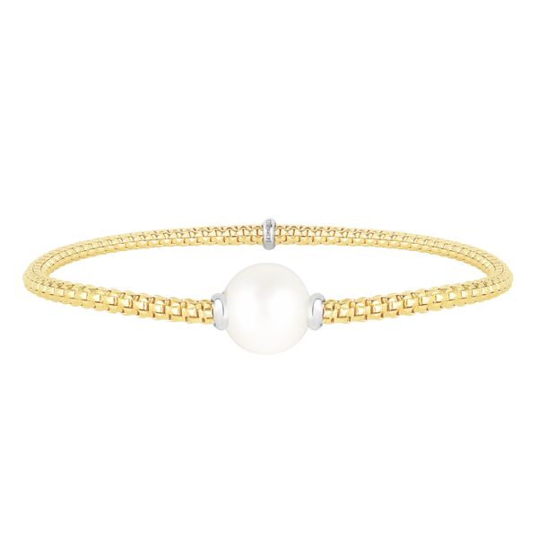 14K Gold Popcorn Stretch Pearl Bracelet Dondero's Jewelry Vineland, NJ