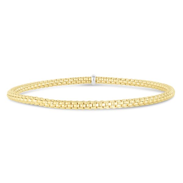14K Gold Popcorn Stretch 3mm Bracelet Leslie E. Sandler Fine Jewelry and Gemstones rockville , MD