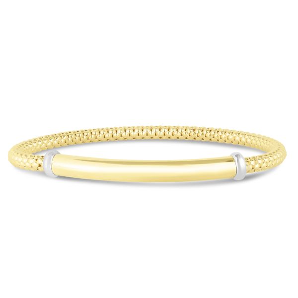 14K Gold Popcorn Stretch Bar Bracelet Morin Jewelers Southbridge, MA
