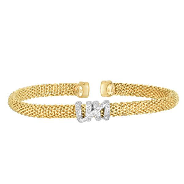 14k Two-tone Gold Bangle Bracelet John Herold Jewelers Randolph, NJ