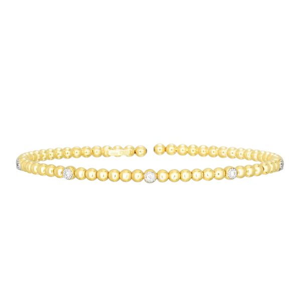 14k Two-tone Gold Bangle Bracelet John Herold Jewelers Randolph, NJ