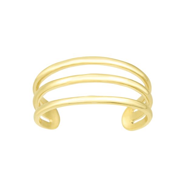 14K Gold Triple Row Open Bar Toe Ring Scirto's Jewelry Lockport, NY