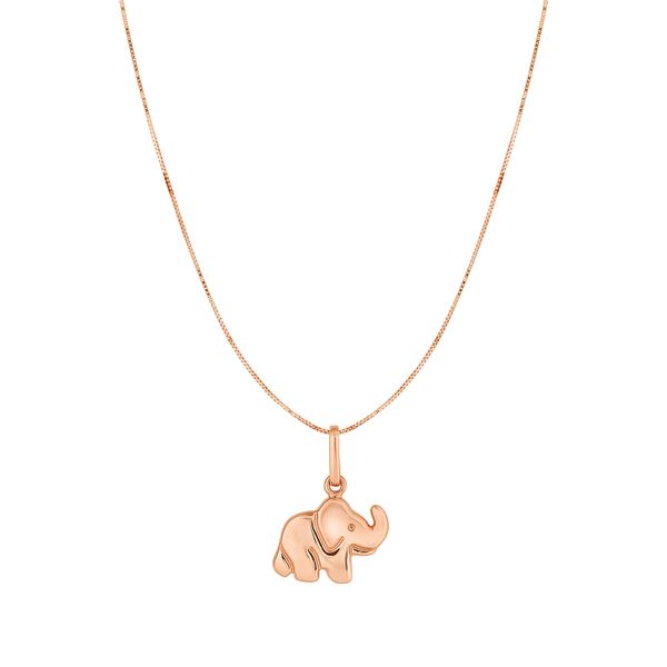 Rose gold elephant necklace Clearance