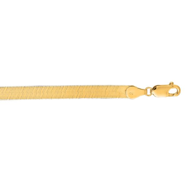 10K Gold 3.8mm Herringbone Necklace Parris Jewelers Hattiesburg, MS