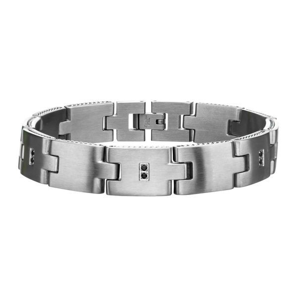 Stainless Steel 1.5mm Black CZ with 